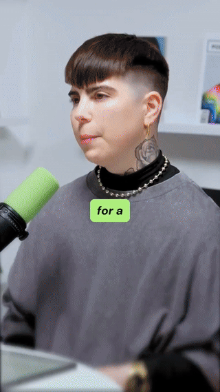 Edited podcast social video after design and branding